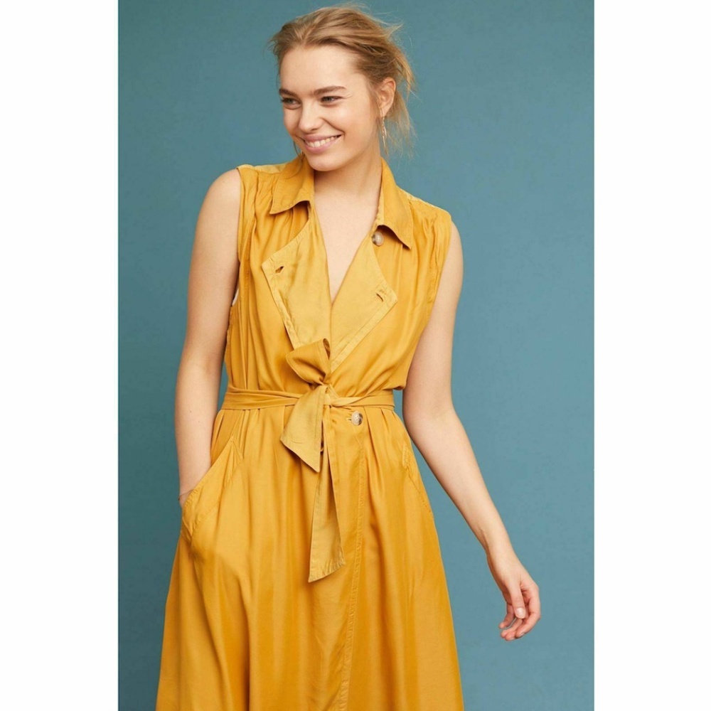 Anthropologie Classic Trench Coat by Burning Torch